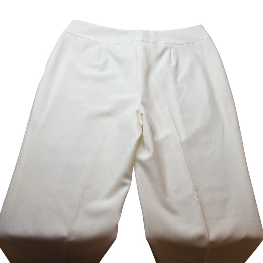 Kasper Women's Sz 12  Stretch-Crepe Straight-Leg Pants in Vanilla Ice - Picture 7 of 10